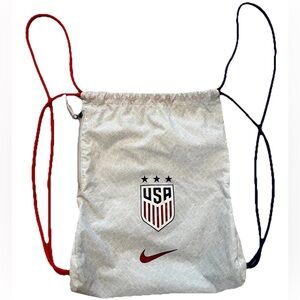 USMNT Drawstring Bag Backpack Red White Blue 50 States Side Pocket USA World Cup